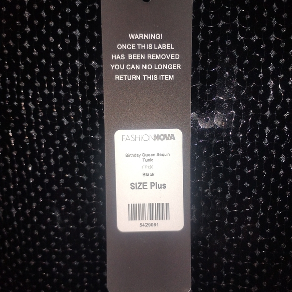 Fashion Nova Sequin Dress - Black and Gold - Picture 7 of 7